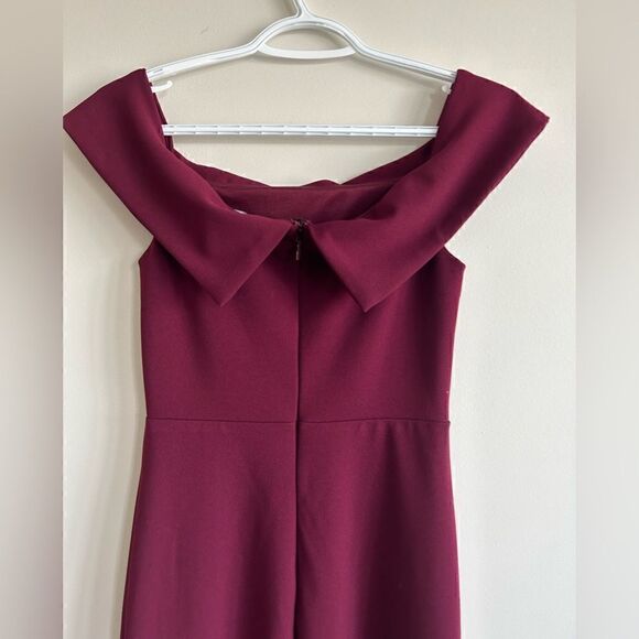 Lulu's Aveline Burgundy Off-the-Shoulder Maxi Dress - Picture 6 of 11